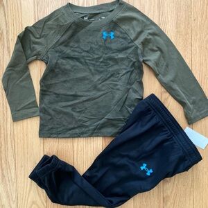 Under Armour Olive and Black Kids' Set